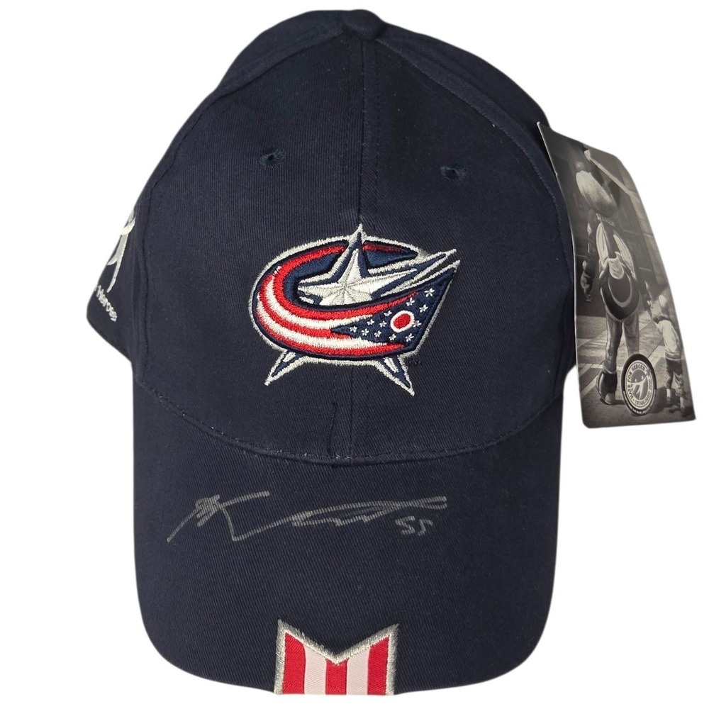Columbus Blue Jackets SIGNED Hat Mark Letestu #55 Autographed Blue Hero‎ Cap New